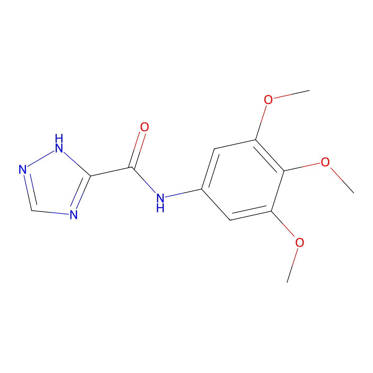 N-(3,4,5-trimethoxyphenyl)-1H-1,2,4-triazole-3-carboxamide molecular structure, CAS 695198-79-9