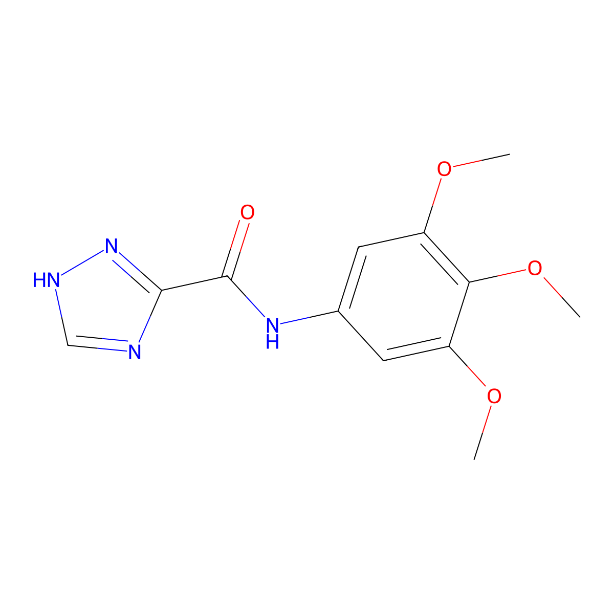 N-(3,4,5-trimethoxyphenyl)-1H-1,2,4-triazole-3-carboxamide molecular structure, CAS 695198-79-9
