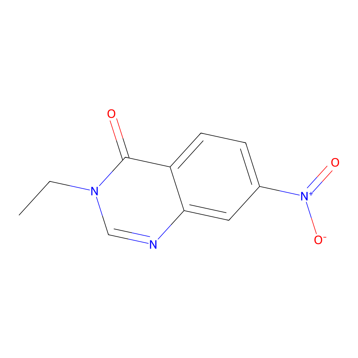 3-ethyl-7-nitroquinazolin-4(3H)-one molecular structure, CAS 695199-01-0