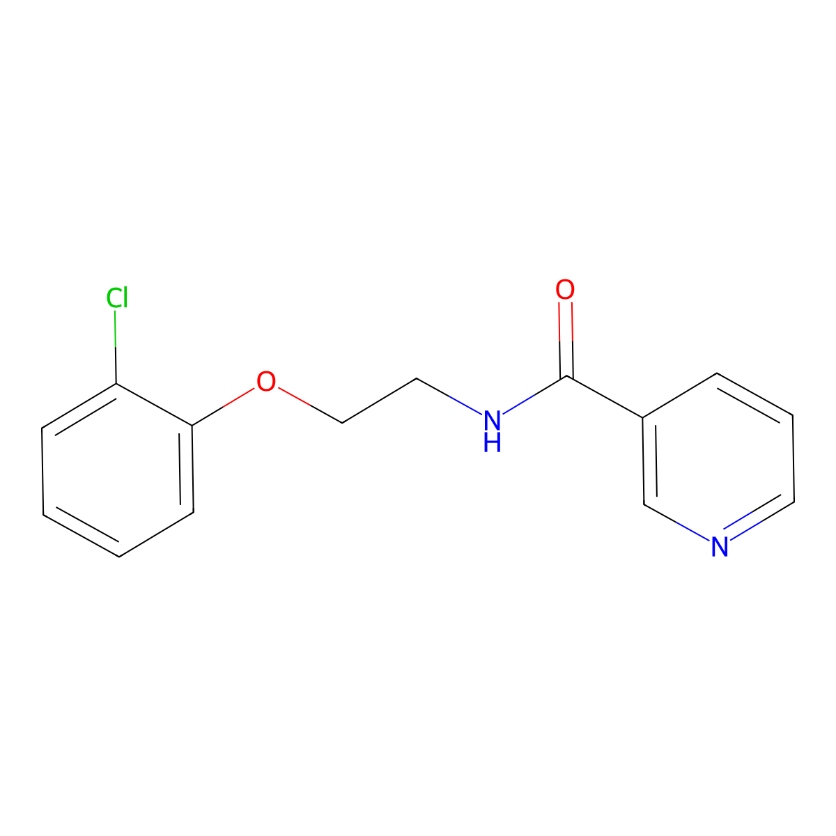 N-[2-(2-chlorophenoxy)ethyl]pyridine-3-carboxamide molecular structure, CAS 695199-37-2