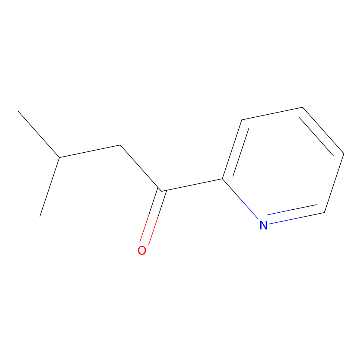 3-Methyl-1-(pyridin-2-yl)butan-1-one molecular structure, CAS 6952-53-0