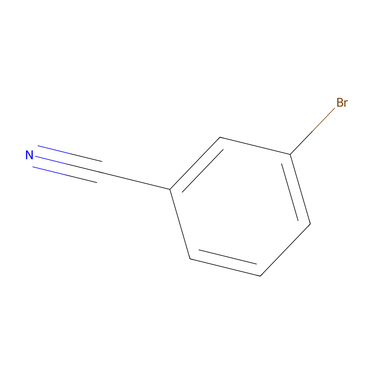 3-Bromobenzonitrile molecular structure, CAS 6952-59-6
