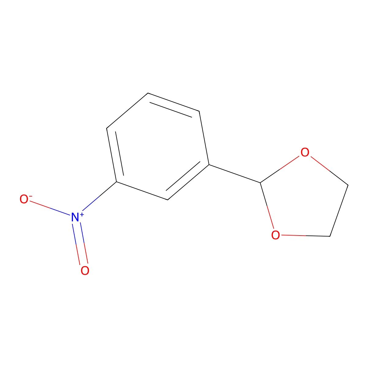 2-(3-Nitrophenyl)-1,3-dioxolane molecular structure, CAS 6952-67-6