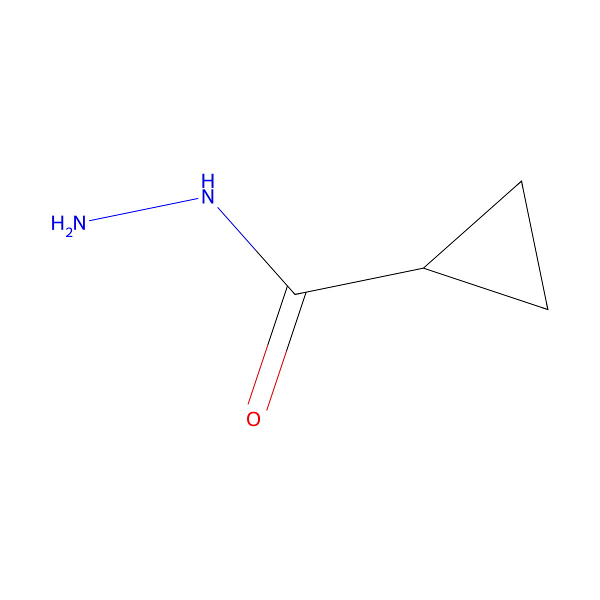 Cyclopropanecarbohydrazide molecular structure, CAS 6952-93-8