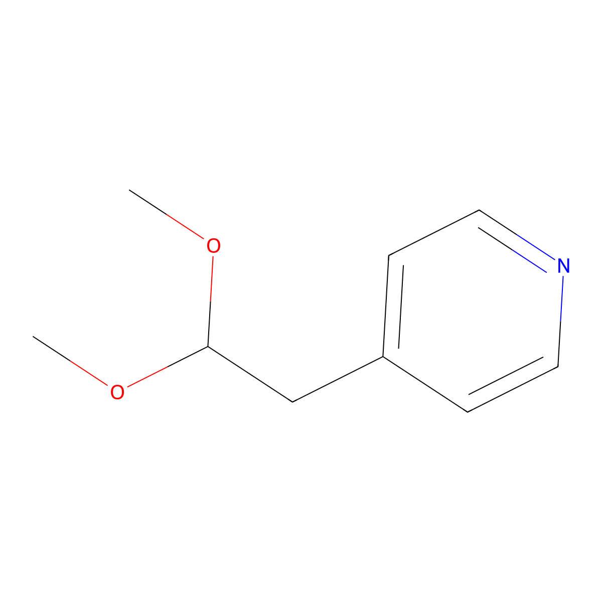 4-(2,2-Dimethoxyethyl)pyridine molecular structure, CAS 69520-26-9