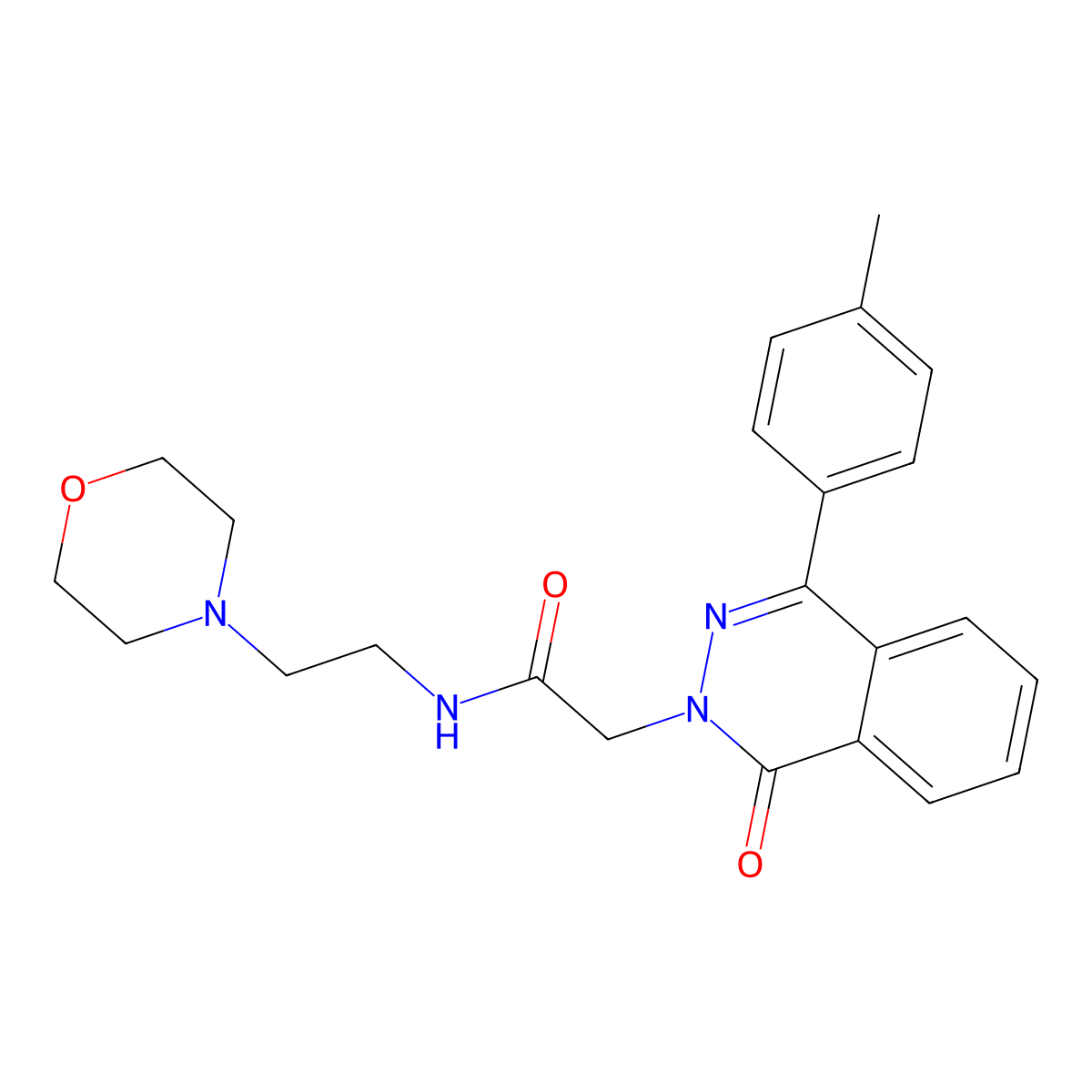 2-[4-(4-methylphenyl)-1-oxophthalazin-2-yl]-N-(2-morpholin-4-ylethyl)acetamide molecular structure, CAS 695200-55-6