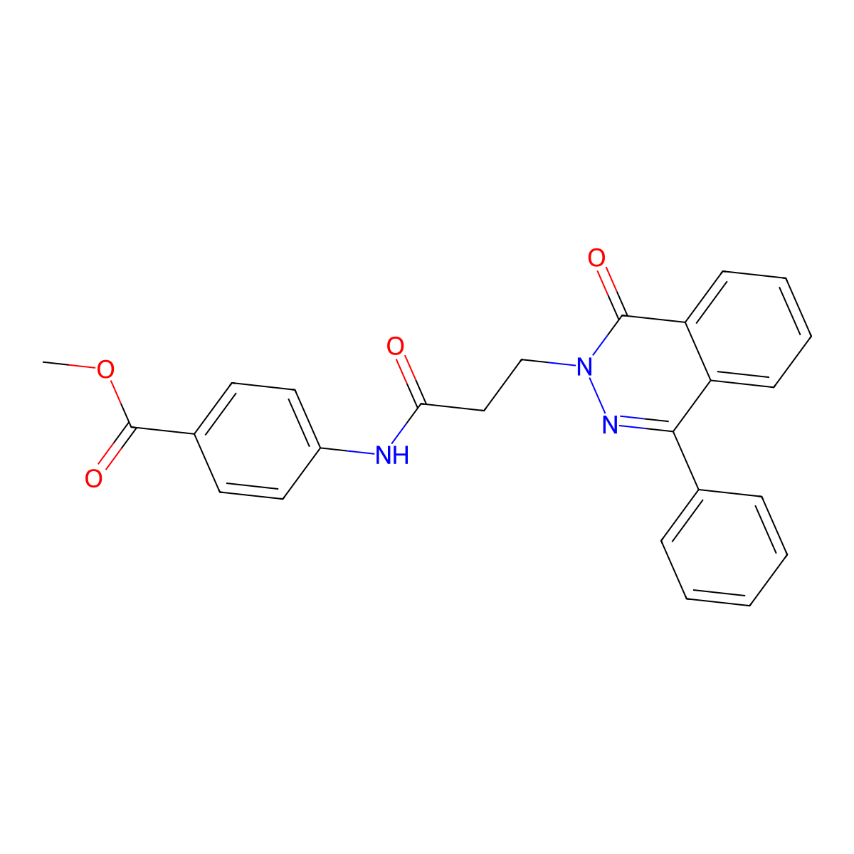 methyl 4-(3-(1-oxo-4-phenylphthalazin-2(1H)-yl)propanamido)benzoate molecular structure, CAS 695200-72-7