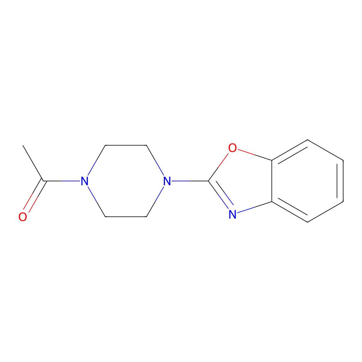 1-[4-(1,3-Benzoxazol-2-yl)piperazin-1-yl]ethan-1-one molecular structure, CAS 695202-29-0