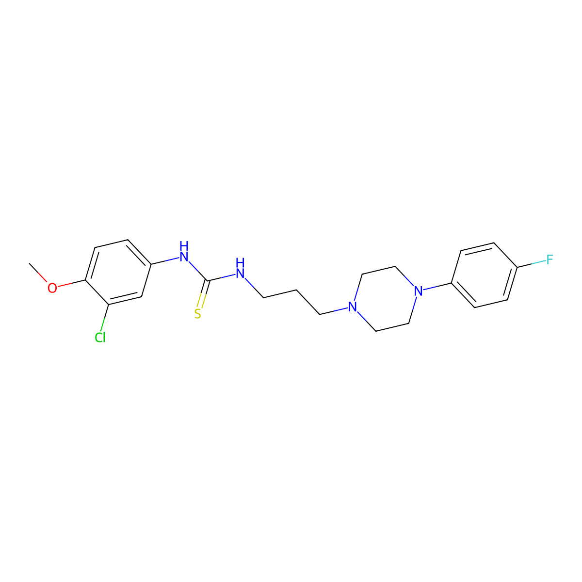 1-(3-Chloro-4-methoxyphenyl)-3-[3-[4-(4-fluorophenyl)piperazin-1-yl]propyl]thiourea molecular structure, CAS 695205-17-5