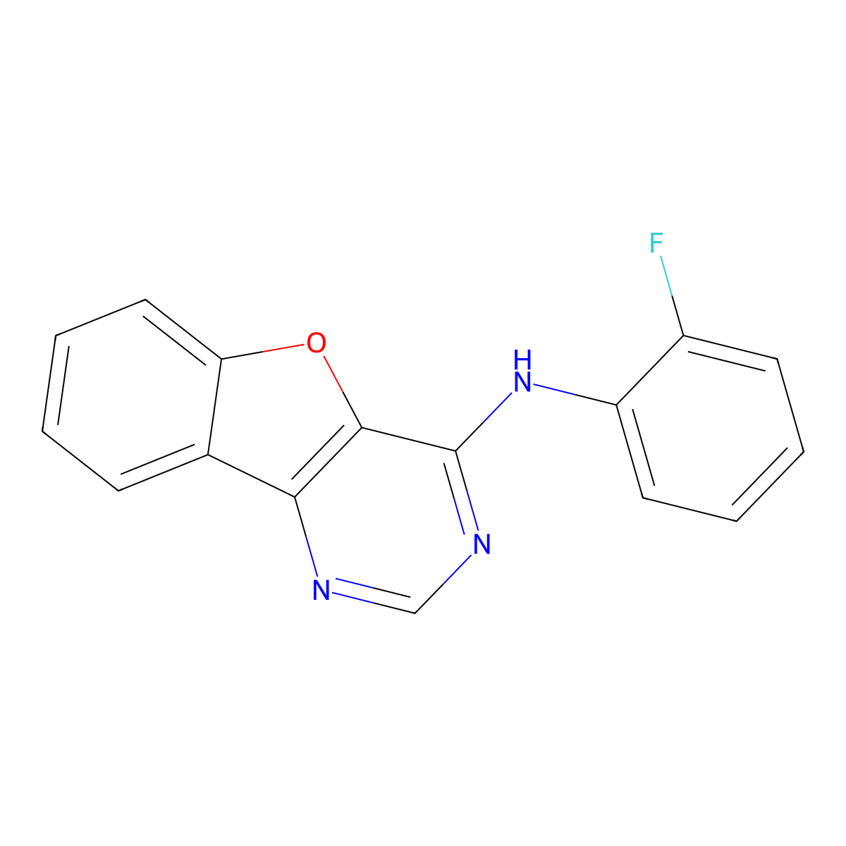 N-(2-fluorophenyl)-[1]benzofuro[3,2-d]pyrimidin-4-amine molecular structure, CAS 695208-98-1