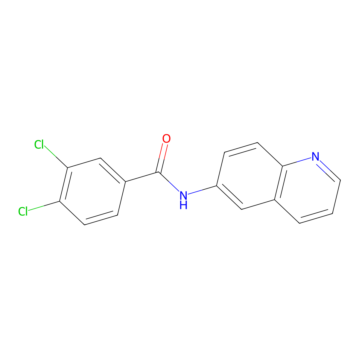 3,4-dichloro-N-quinolin-6-ylbenzamide molecular structure, CAS 695209-22-4
