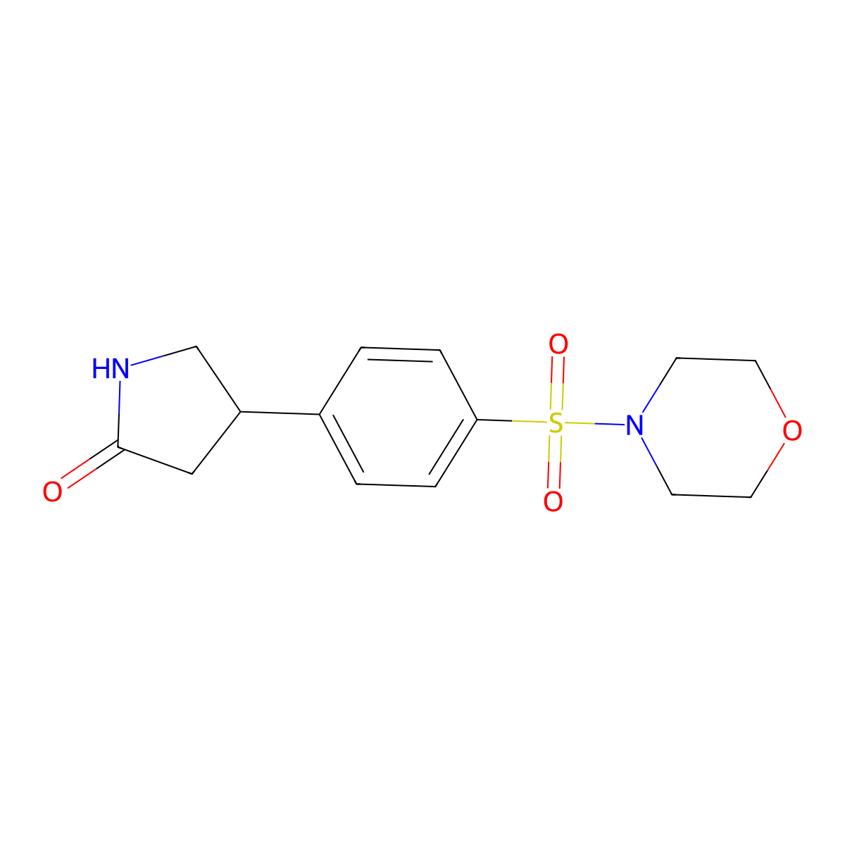 4-(4-Morpholin-4-ylsulfonylphenyl)pyrrolidin-2-one molecular structure, CAS 695213-27-5