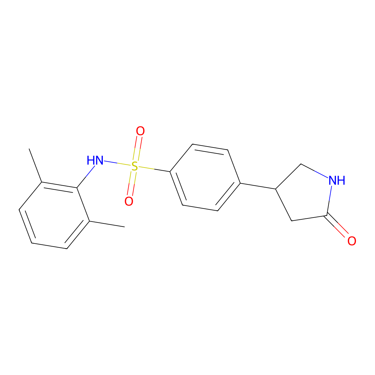 N-(2,6-dimethylphenyl)-4-(5-oxo-3-pyrrolidinyl)benzenesulfonamide molecular structure, CAS 695213-36-6