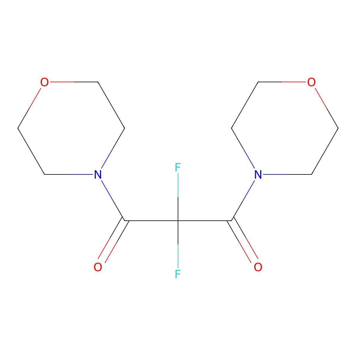 2,2-Difluoro-1,3-dimorpholin-4-ylpropane-1,3-dione molecular structure, CAS 695214-16-5