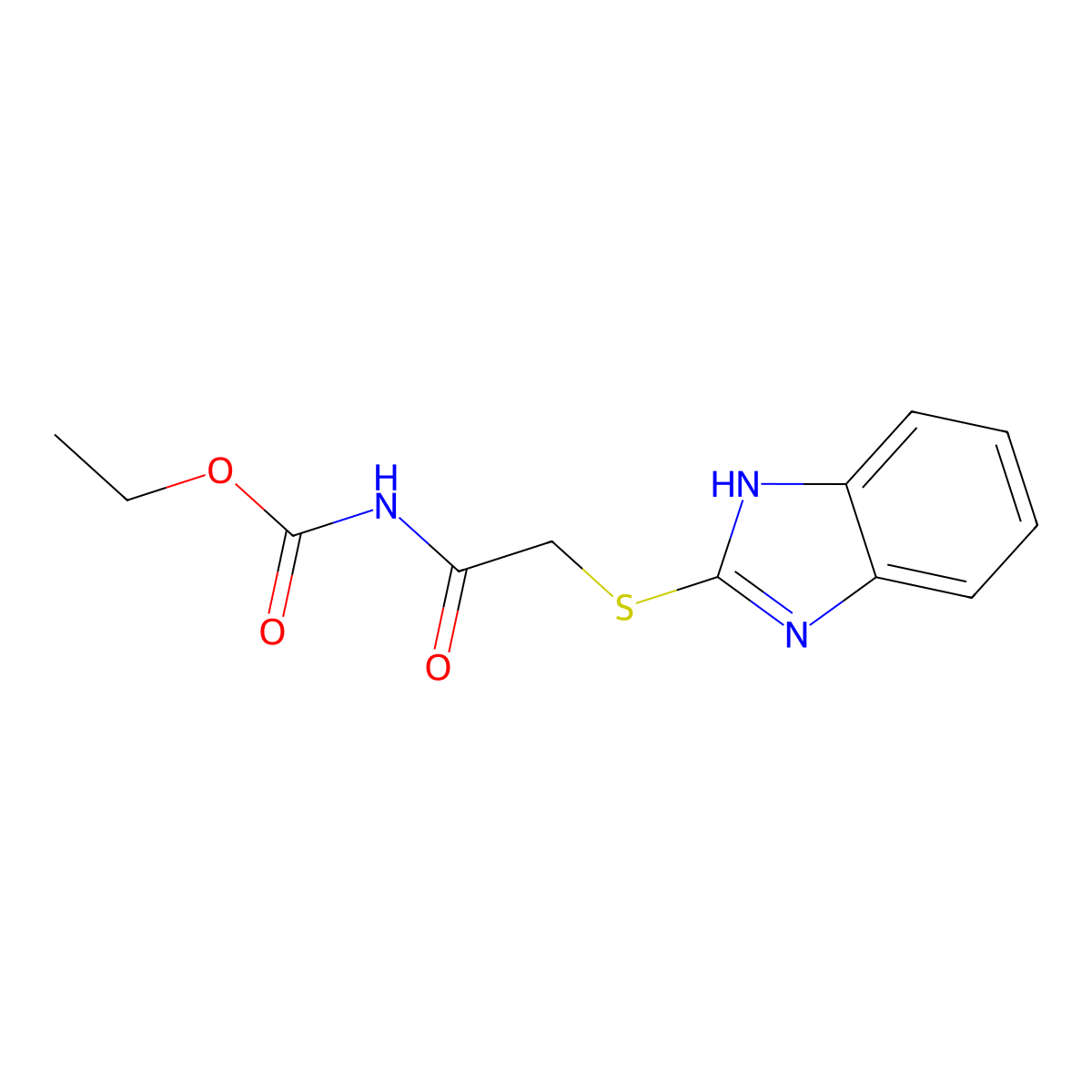 ethyl [(1H-benzimidazol-2-ylthio)acetyl]carbamate molecular structure, CAS 695214-96-1