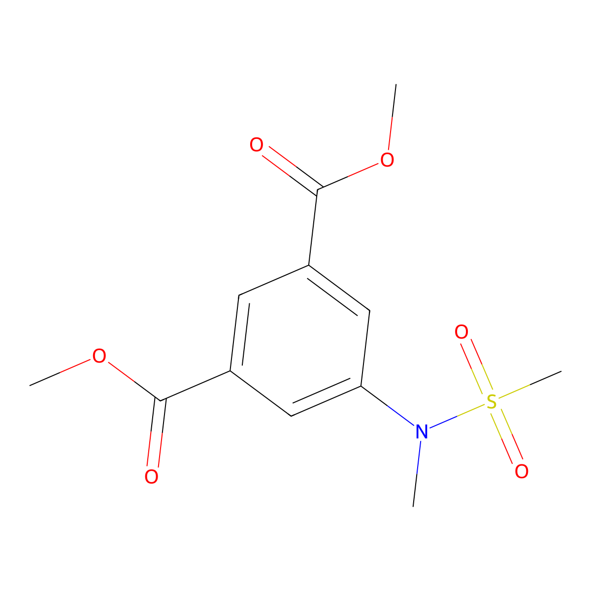 Dimethyl 5-(N-methylmethylsulfonamido)isophthalate molecular structure, CAS 695215-93-1