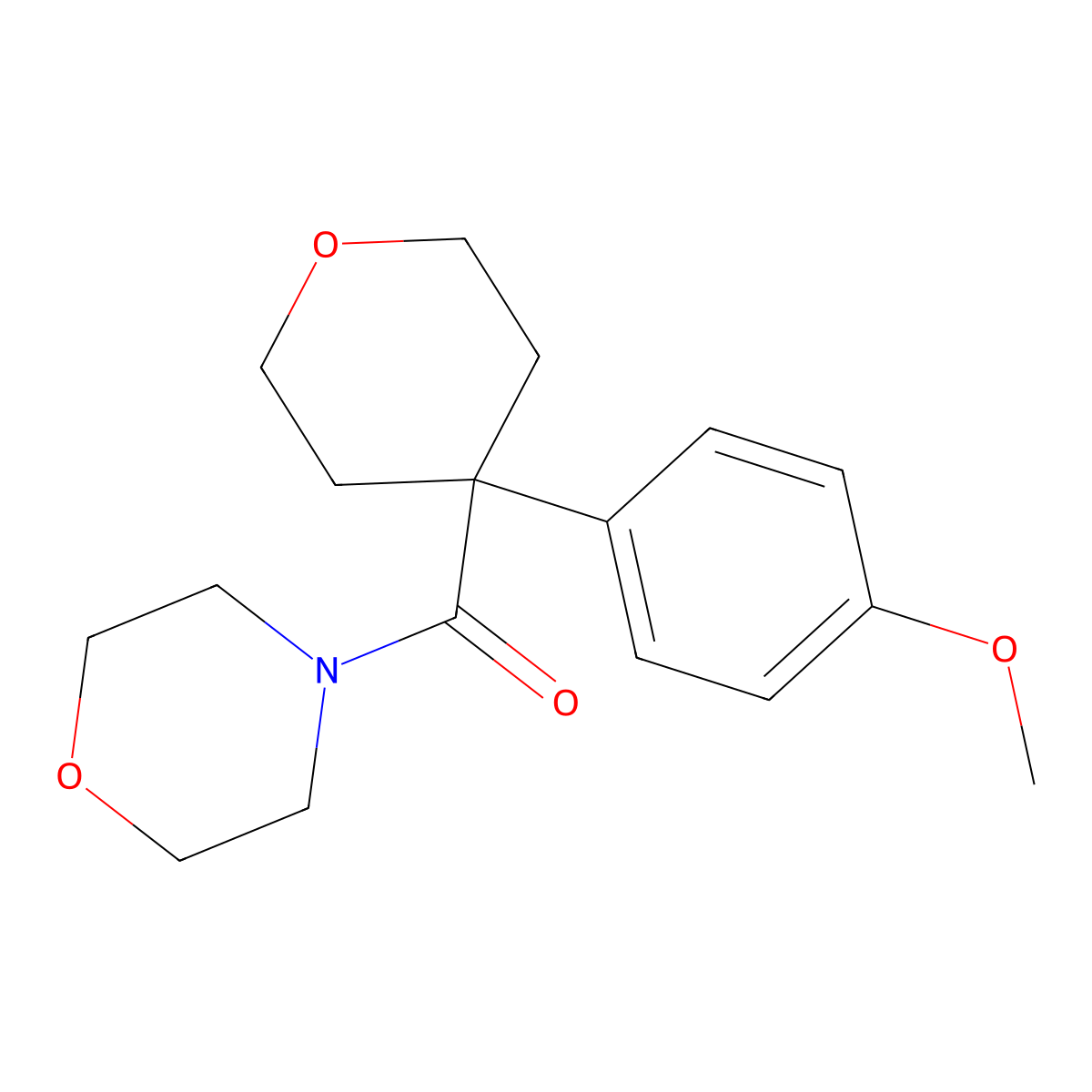 [4-(4-Methoxyphenyl)oxan-4-yl]-morpholin-4-ylmethanone molecular structure, CAS 695220-02-1
