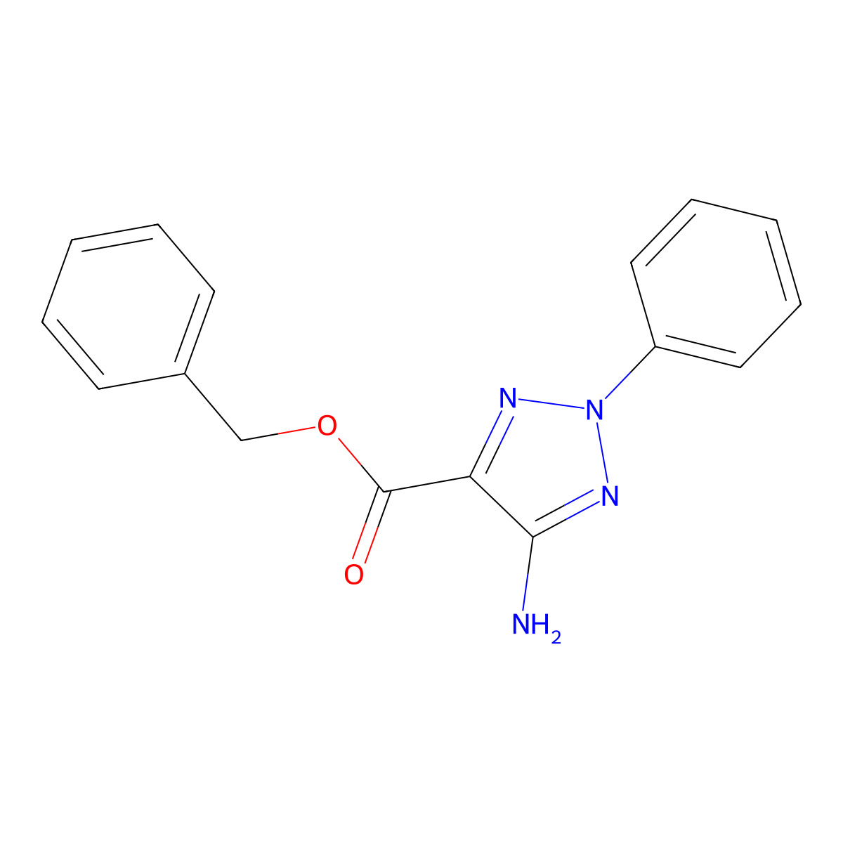 benzyl 5-amino-2-phenyl-2H-1,2,3-triazole-4-carboxylate molecular structure, CAS 695220-19-0