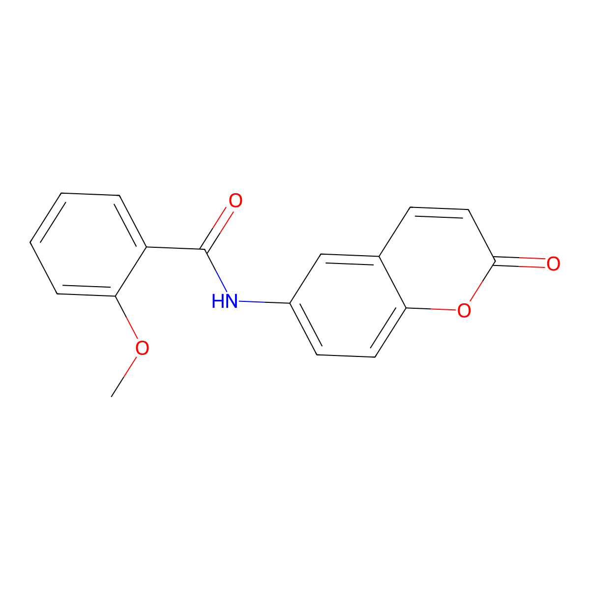2-methoxy-N-(2-oxo-2H-chromen-6-yl)benzamide molecular structure, CAS 695221-03-5