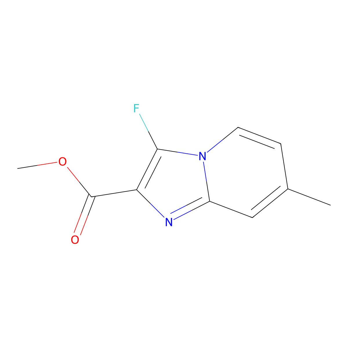 Methyl 3-fluoro-7-methylimidazo[1,2-a]pyridine-2-carboxylate molecular structure, CAS 695224-86-3