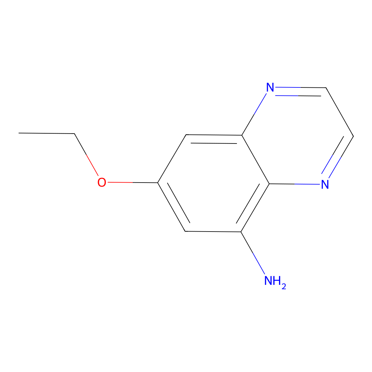 Quinoxaline, 5-amino-7-ethoxy- molecular structure, CAS 695225-22-0