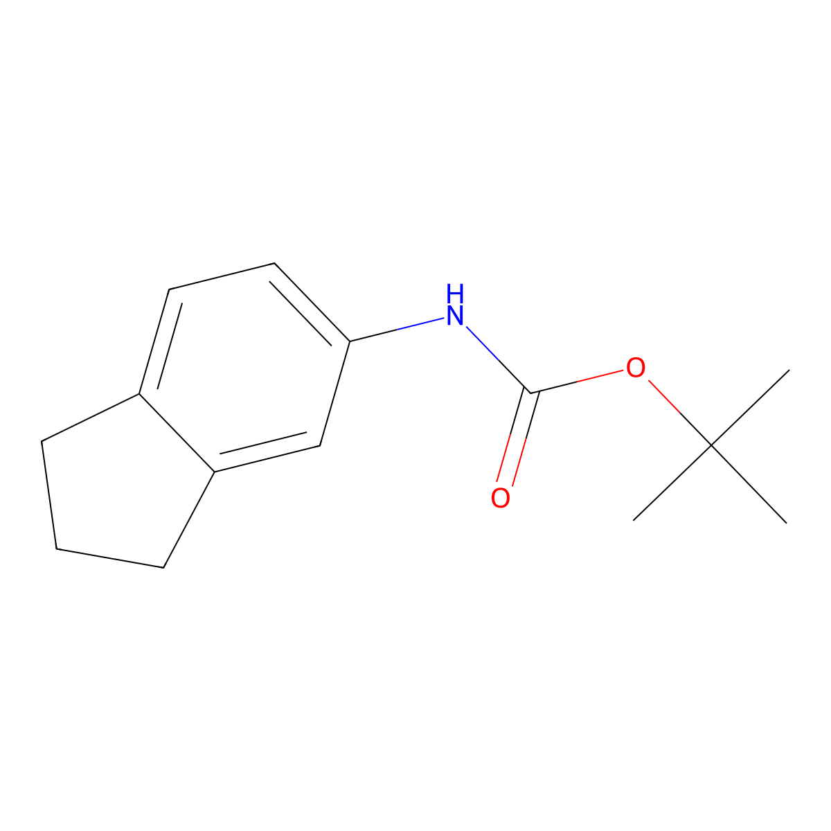 tert-Butyl 2,3-Dihydro-1H-inden-5-ylcarbamate molecular structure, CAS 695231-56-2