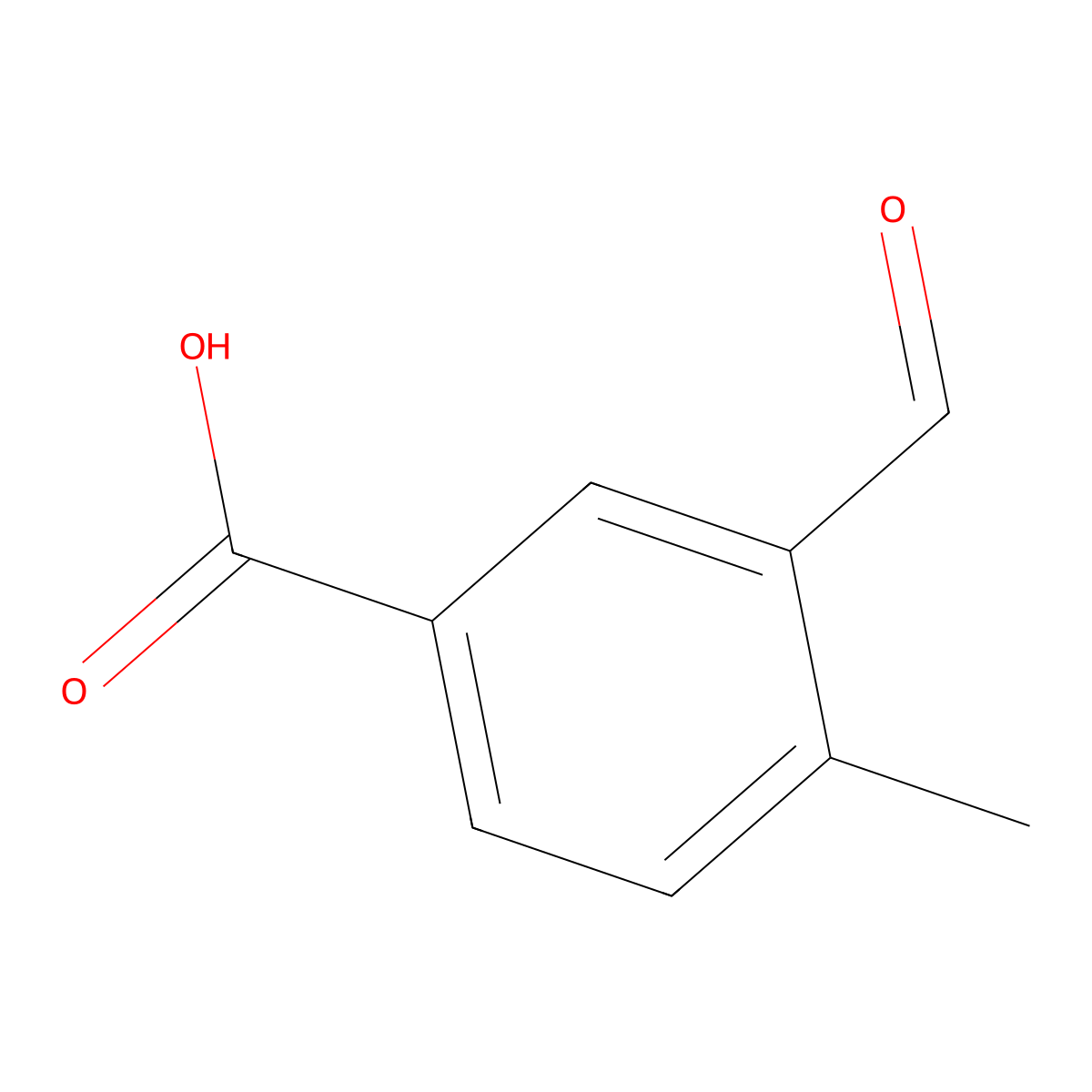3-Formyl-4-methylbenzoic acid molecular structure, CAS 69526-89-2