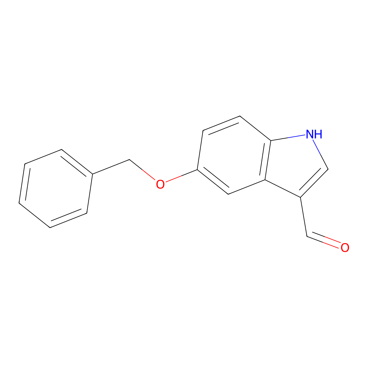 5-(phenylmethoxy)-1H-indole-3-carbaldehyde molecular structure, CAS 6953-22-6