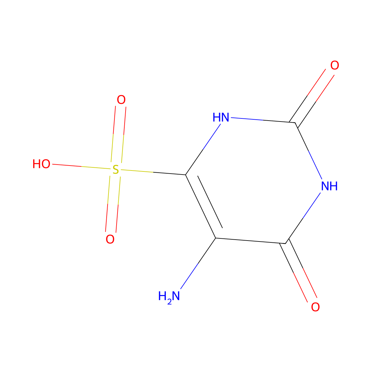 5-Aminouracil-6-sulfonic acid molecular structure, CAS 6953-45-3