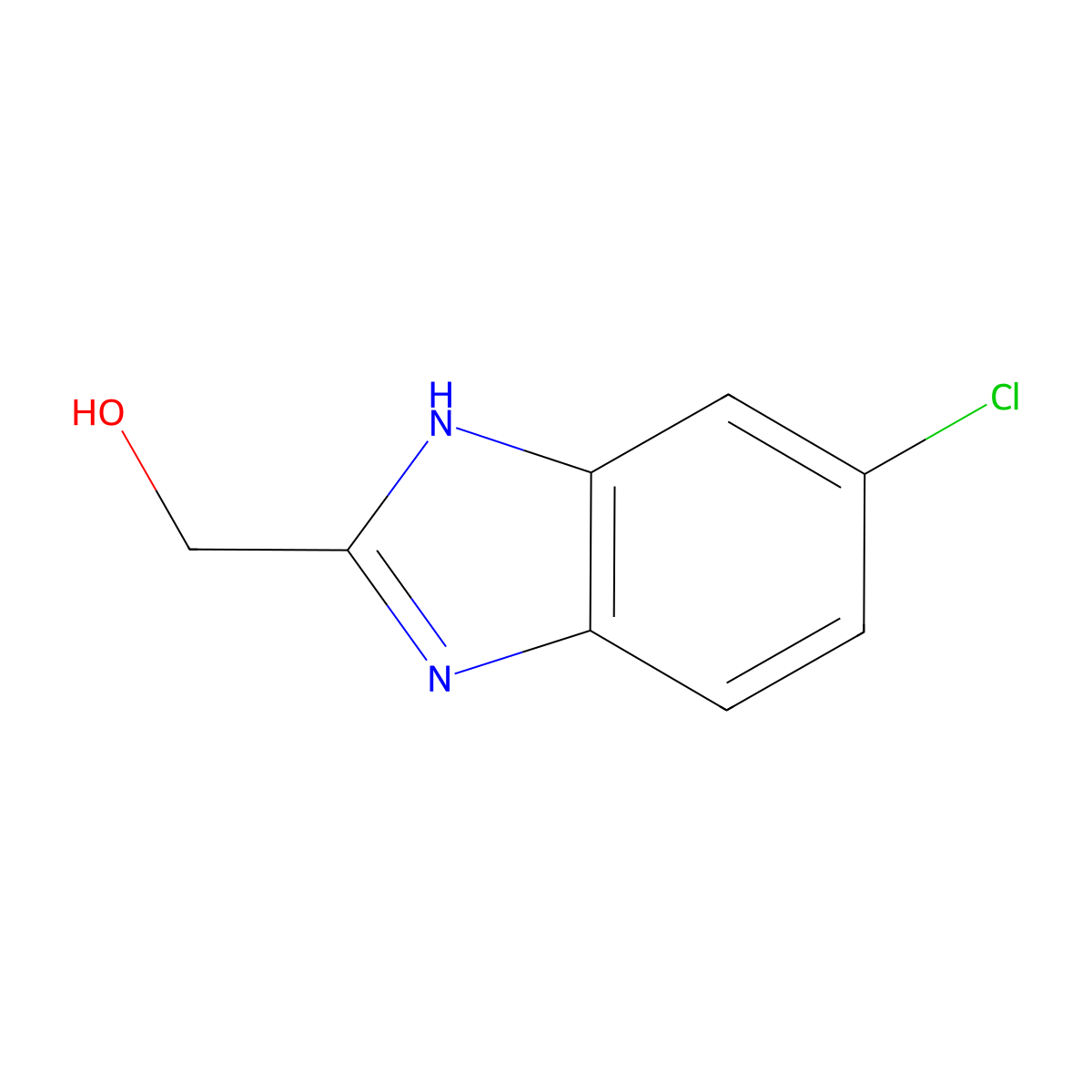 6-Chloro-1H-benzimidazole-2-methanol molecular structure, CAS 6953-65-7