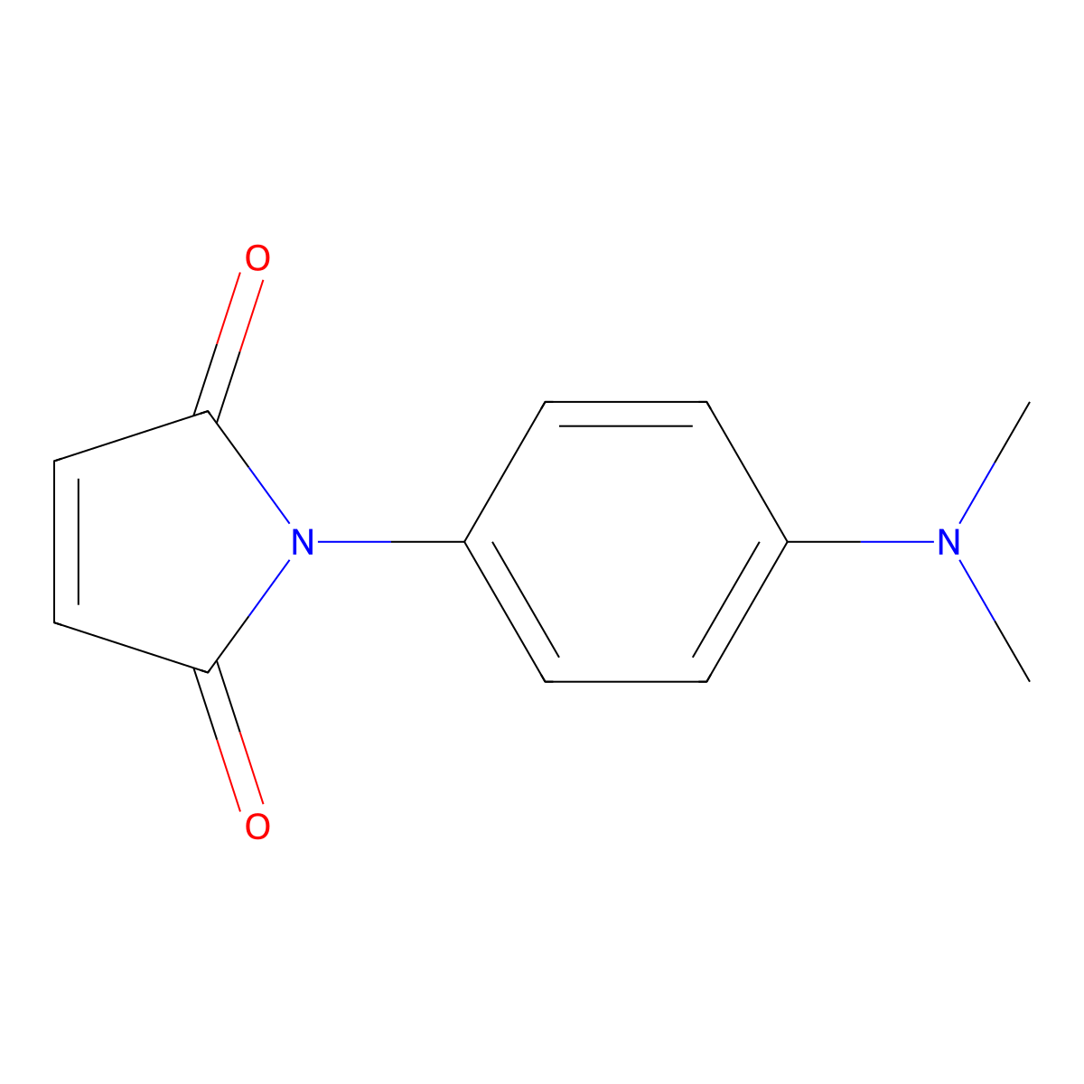 1-[4-(dimethylamino)phenyl]-2,5-dihydro-1H-pyrrole-2,5-dione molecular structure, CAS 6953-81-7