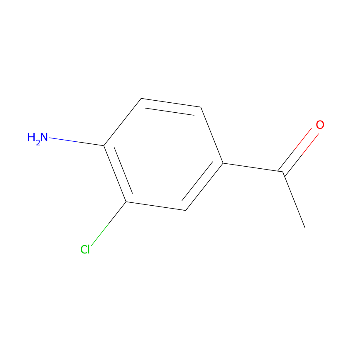 3'-Chloro-4'-aminoacetophenone molecular structure, CAS 6953-83-9