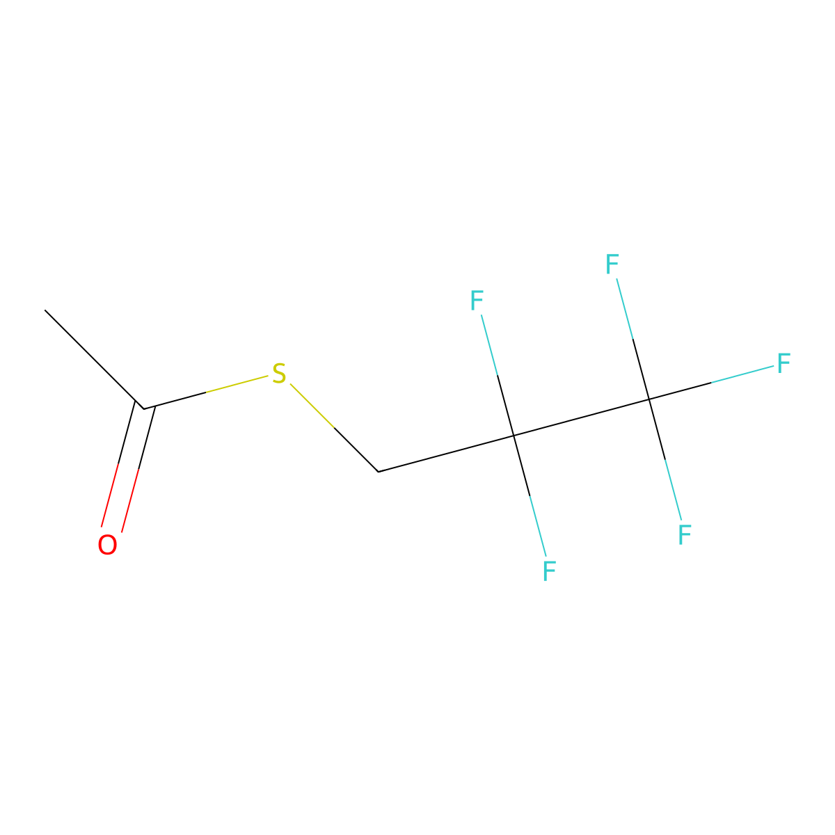 1-[(2,2,3,3,3-Pentafluoropropyl)sulfanyl]ethan-1-one molecular structure, CAS 69531-84-6