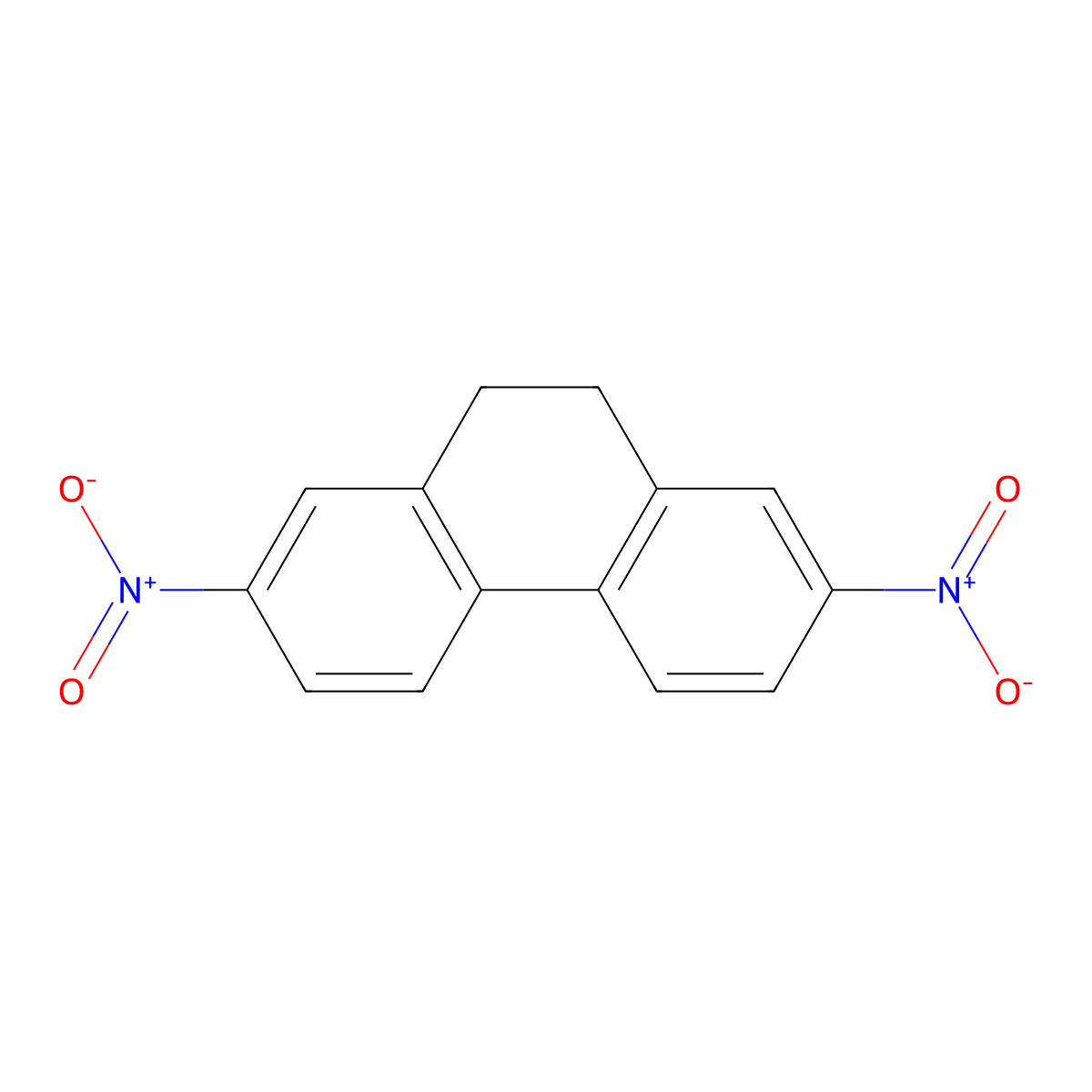 2,7-Dinitro-9-10-dihydrophenanthrene molecular structure, CAS 69533-68-2
