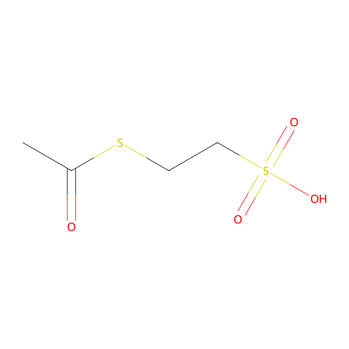 2-(Acetylthio)ethanesulfonic acid molecular structure, CAS 69536-71-6