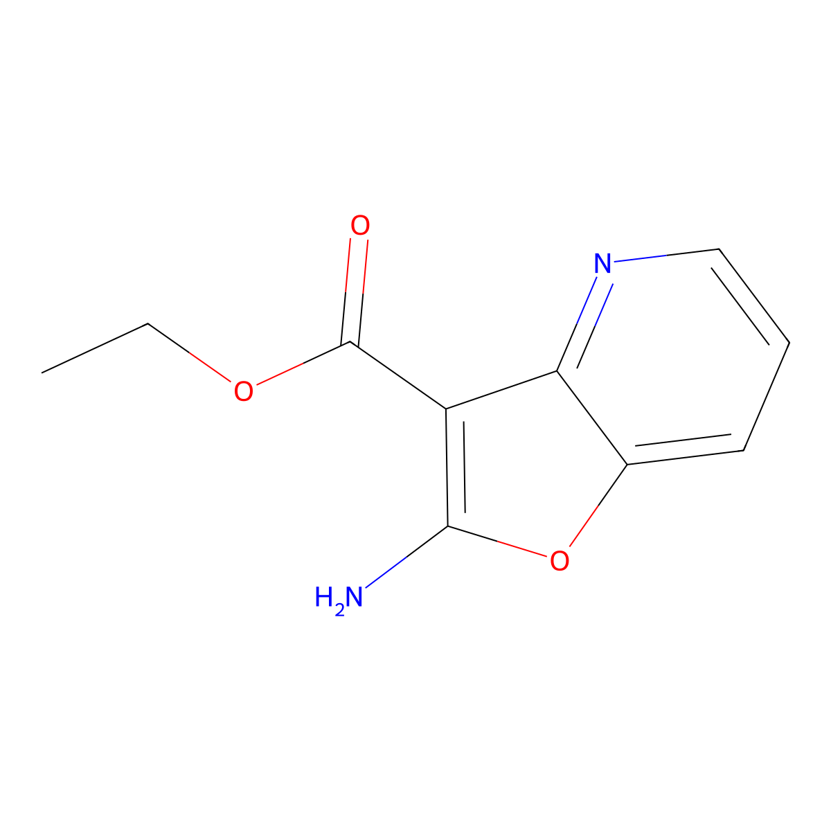 Ethyl 2-aminofuro(3,2-b)pyridine-3-carboxylate molecular structure, CAS 69539-64-6