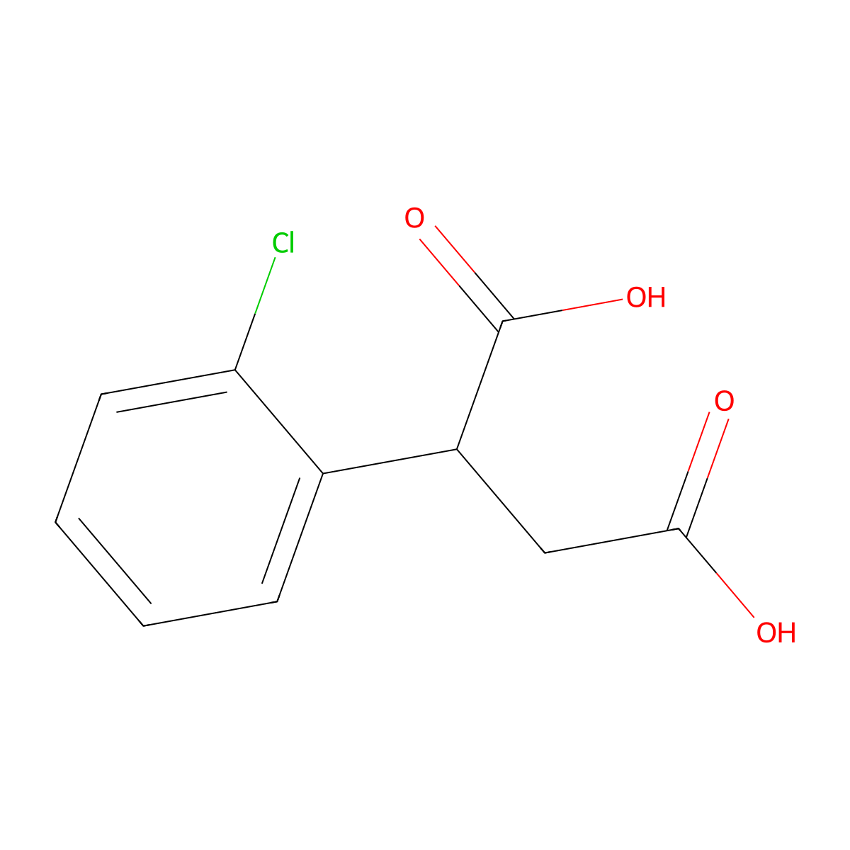 2-(2-Chlorophenyl)succinic acid molecular structure, CAS 6954-40-1