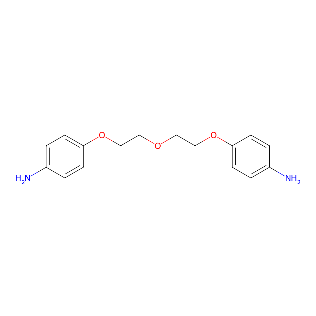 4,4'-(Oxybis(2,1-ethanediyloxy))bis(benzenamine) molecular structure, CAS 6954-41-2