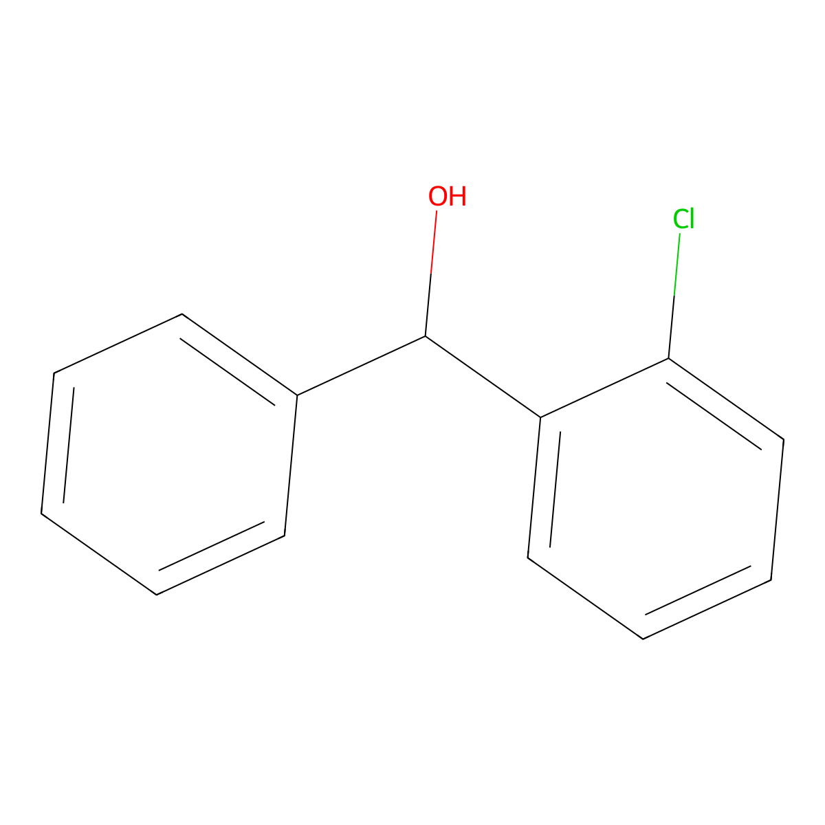 2-Chlorobenzhydrol, (+-)- molecular structure, CAS 6954-45-6