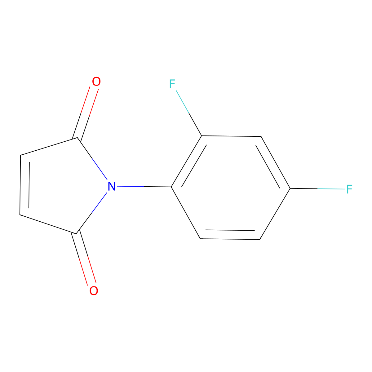 1-(2,4-Difluorophenyl)-1H-pyrrole-2,5-dione molecular structure, CAS 6954-65-0
