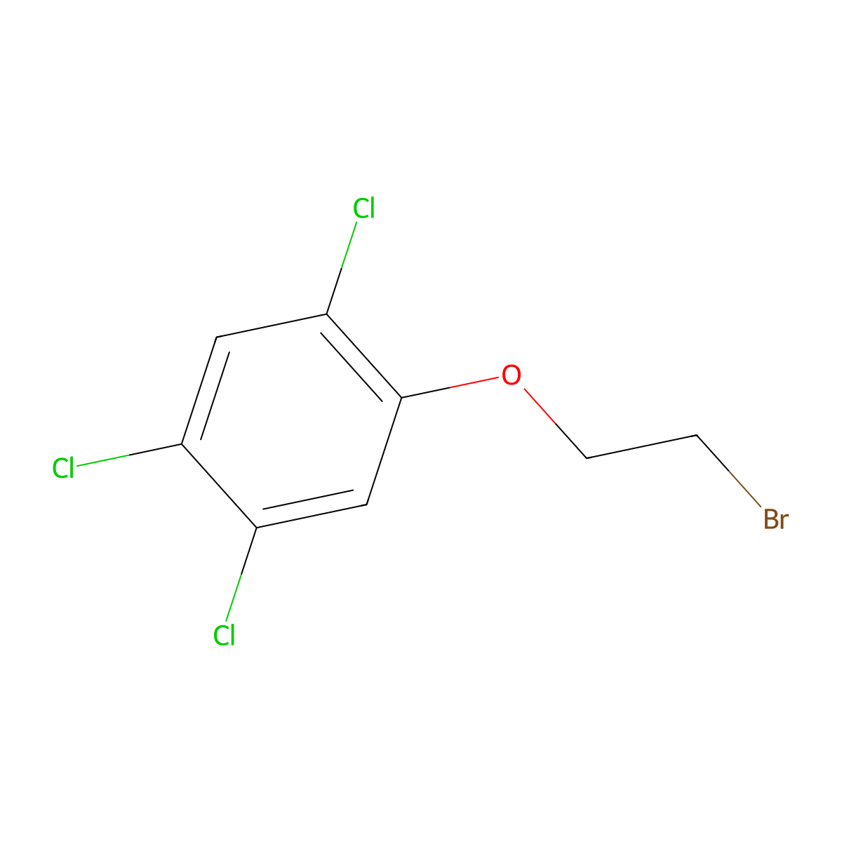 1-(2-Bromoethoxy)-2,4,5-trichlorobenzene molecular structure, CAS 6954-79-6