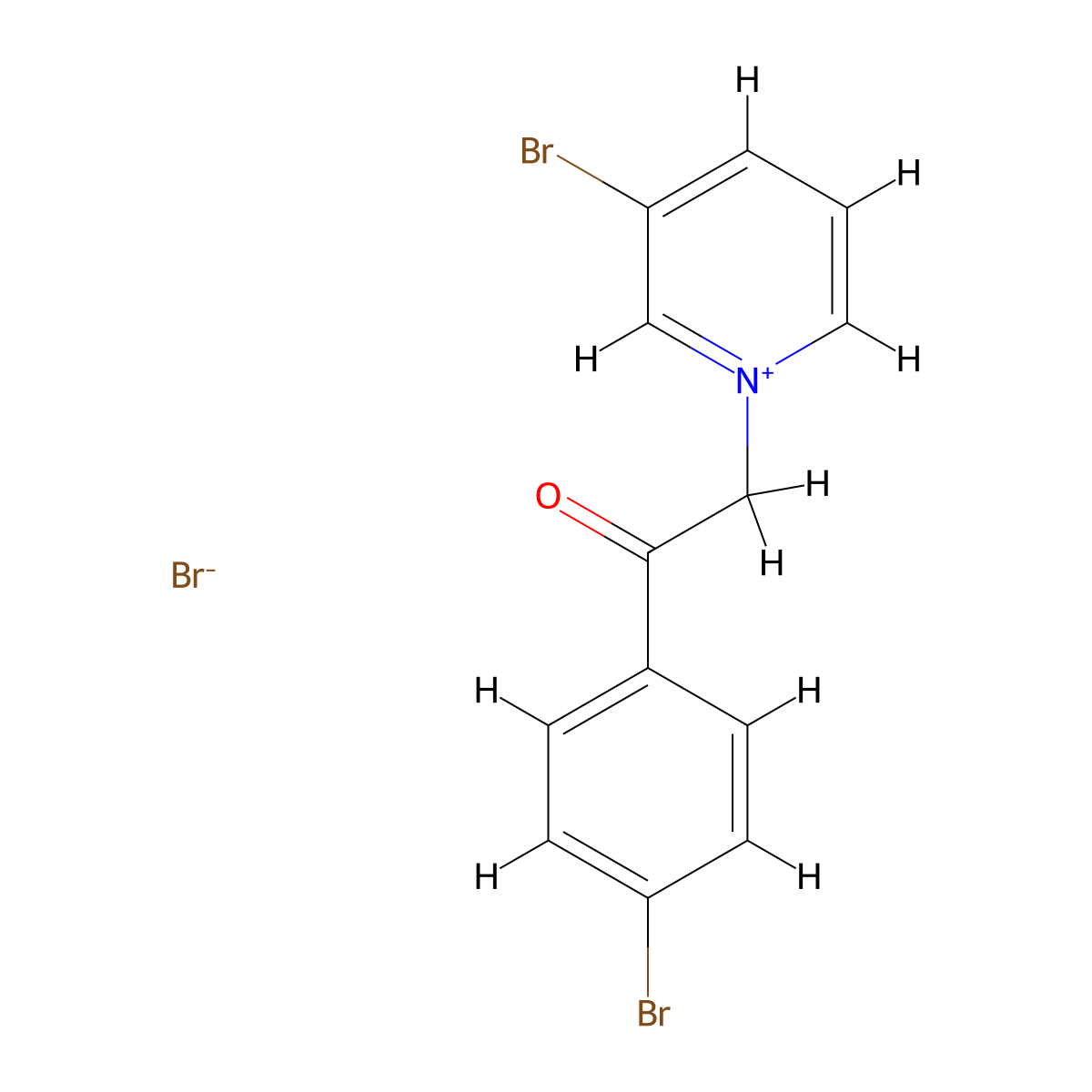 1-(4-Bromophenyl)-2-(3-bromopyridyl)ethan-1-one, bromide molecular structure, CAS 6954-94-5