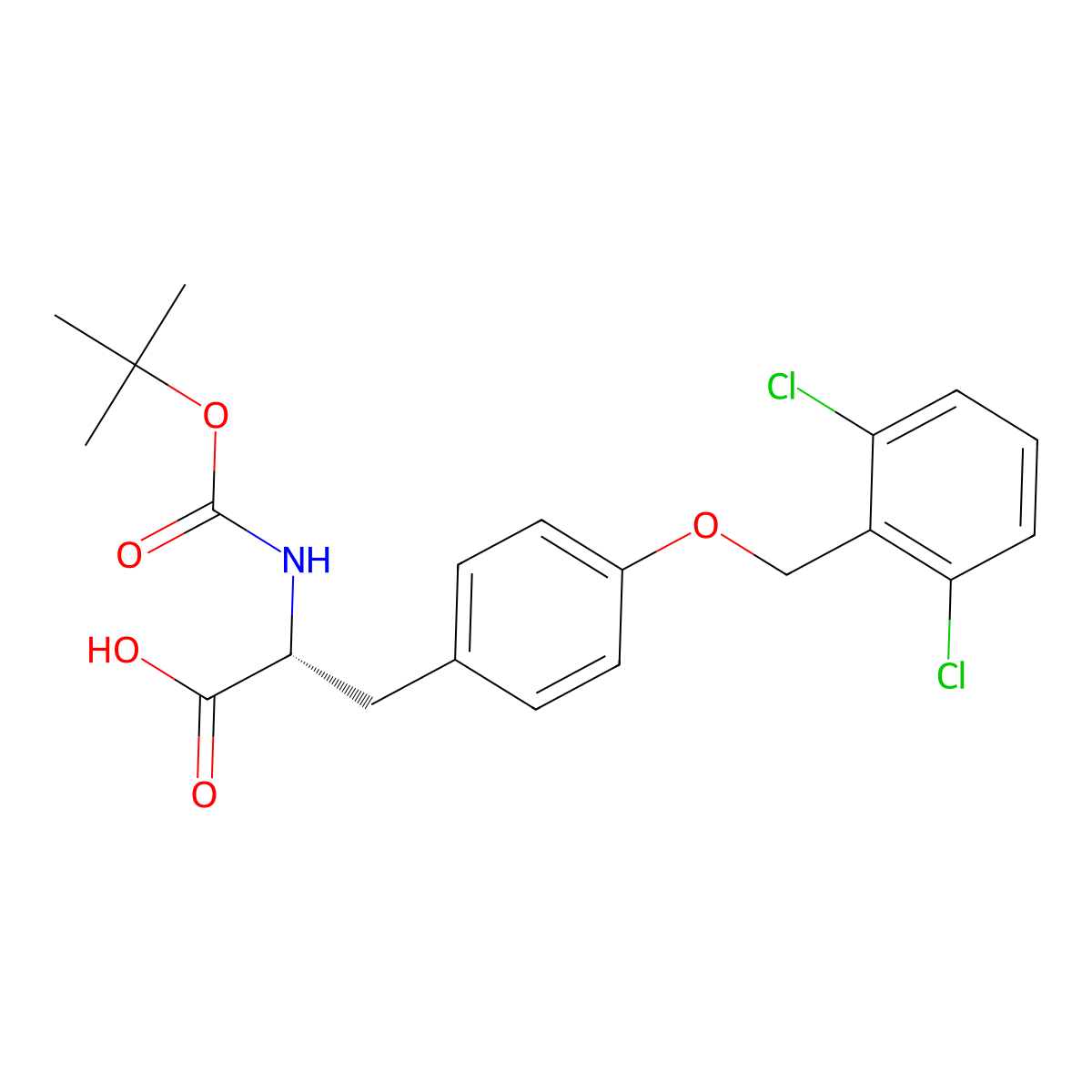 Boc-D-tyr(2,6-CL2-bzl)-OH molecular structure, CAS 69541-62-4