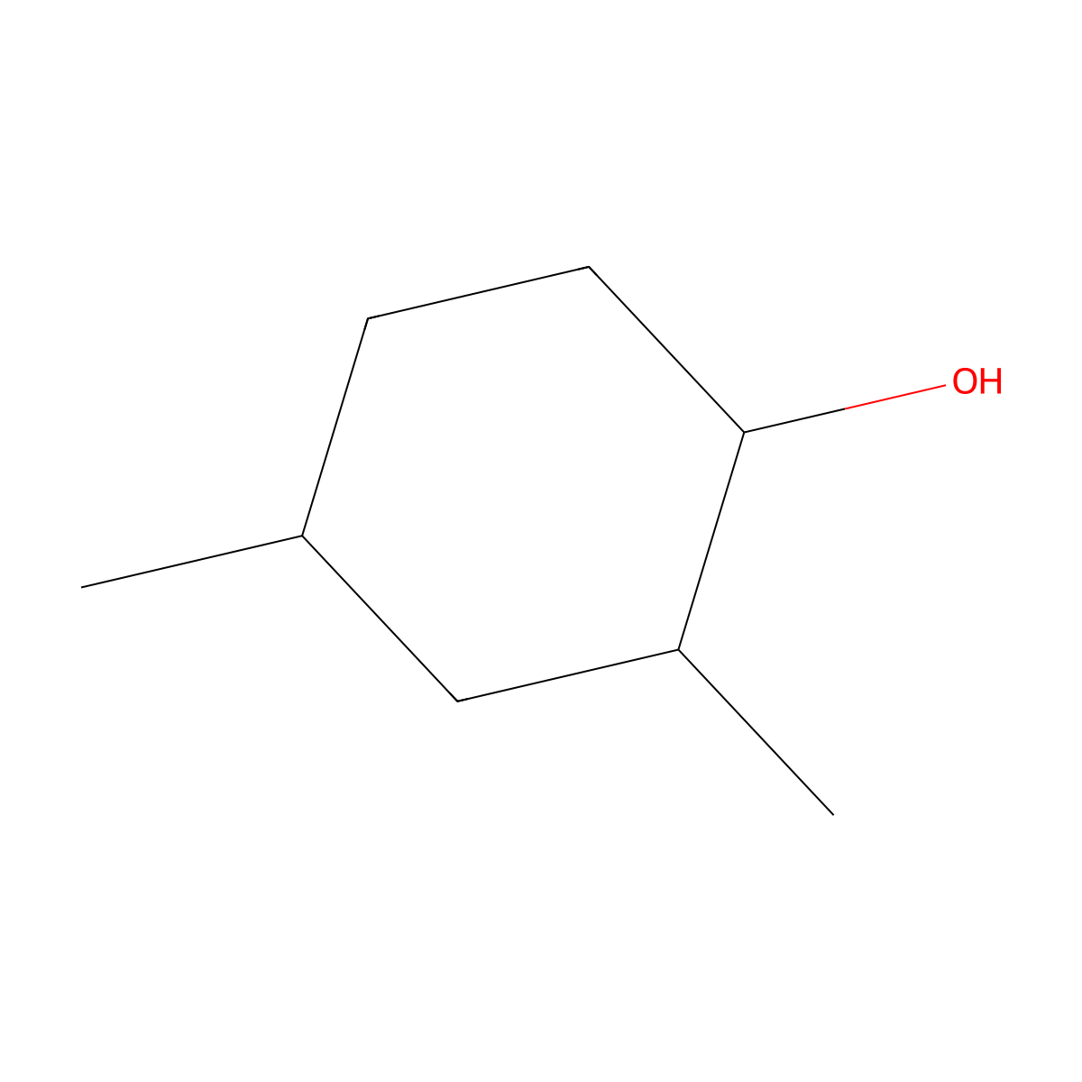 2,4-Dimethylcyclohexan-1-ol molecular structure, CAS 69542-91-2