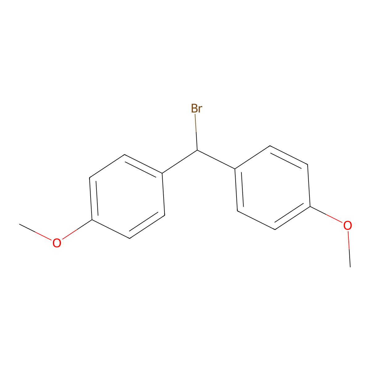 4,4'-(Bromomethylene)bis(methoxybenzene) molecular structure, CAS 69545-37-5