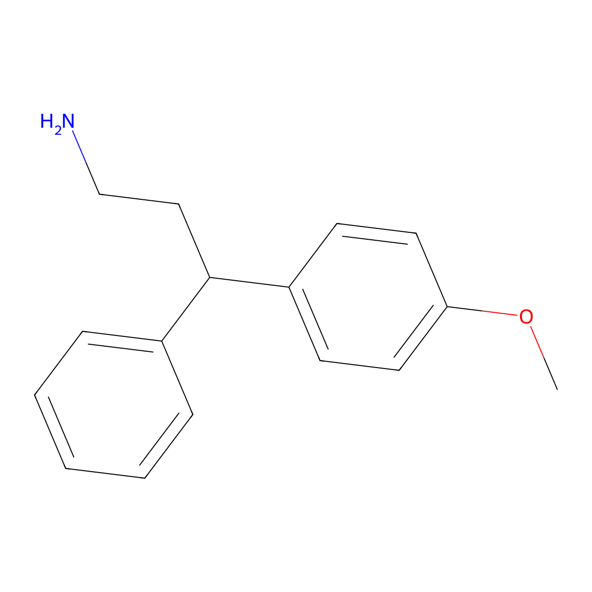 [3-(4-Methoxyphenyl)-3-phenylpropyl]amine molecular structure, CAS 69549-79-7