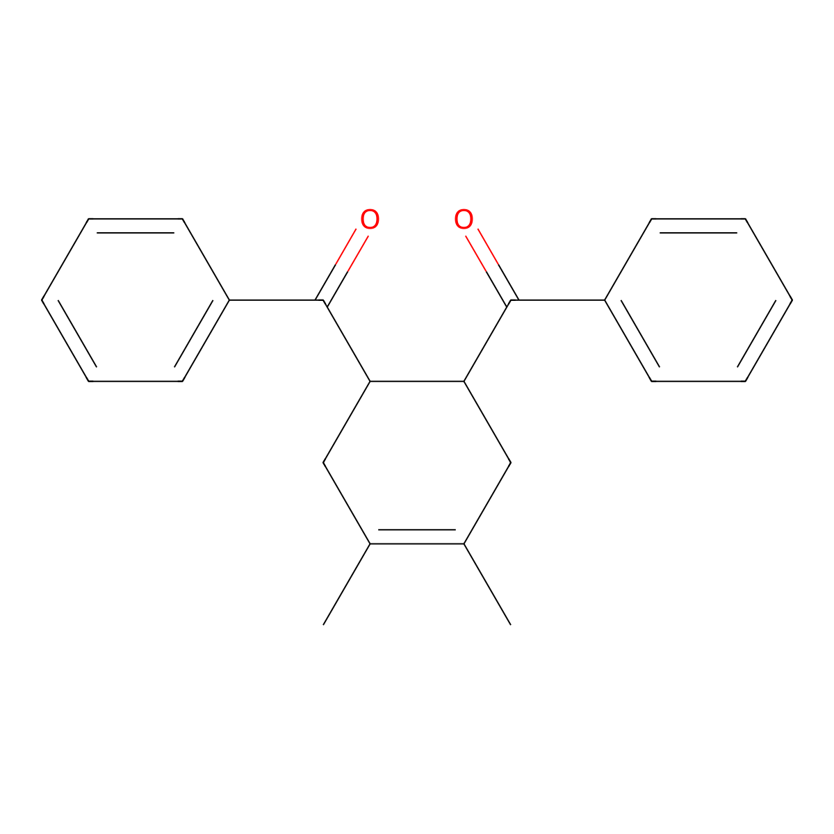 (4,5-Dimethylcyclohex-4-ene-1,2-diyl)bis(phenylmethanone) molecular structure, CAS 6955-51-7
