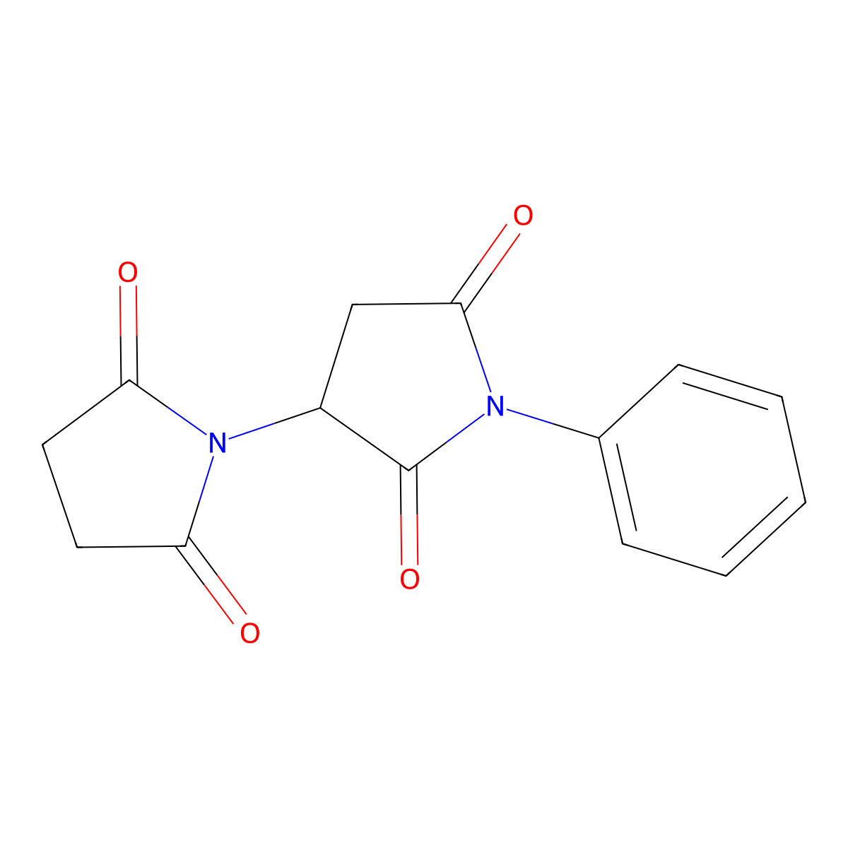 (1,3'-Bipyrrolidine)-2,2',5,5'-tetrone, 1'-phenyl- molecular structure, CAS 69557-04-6