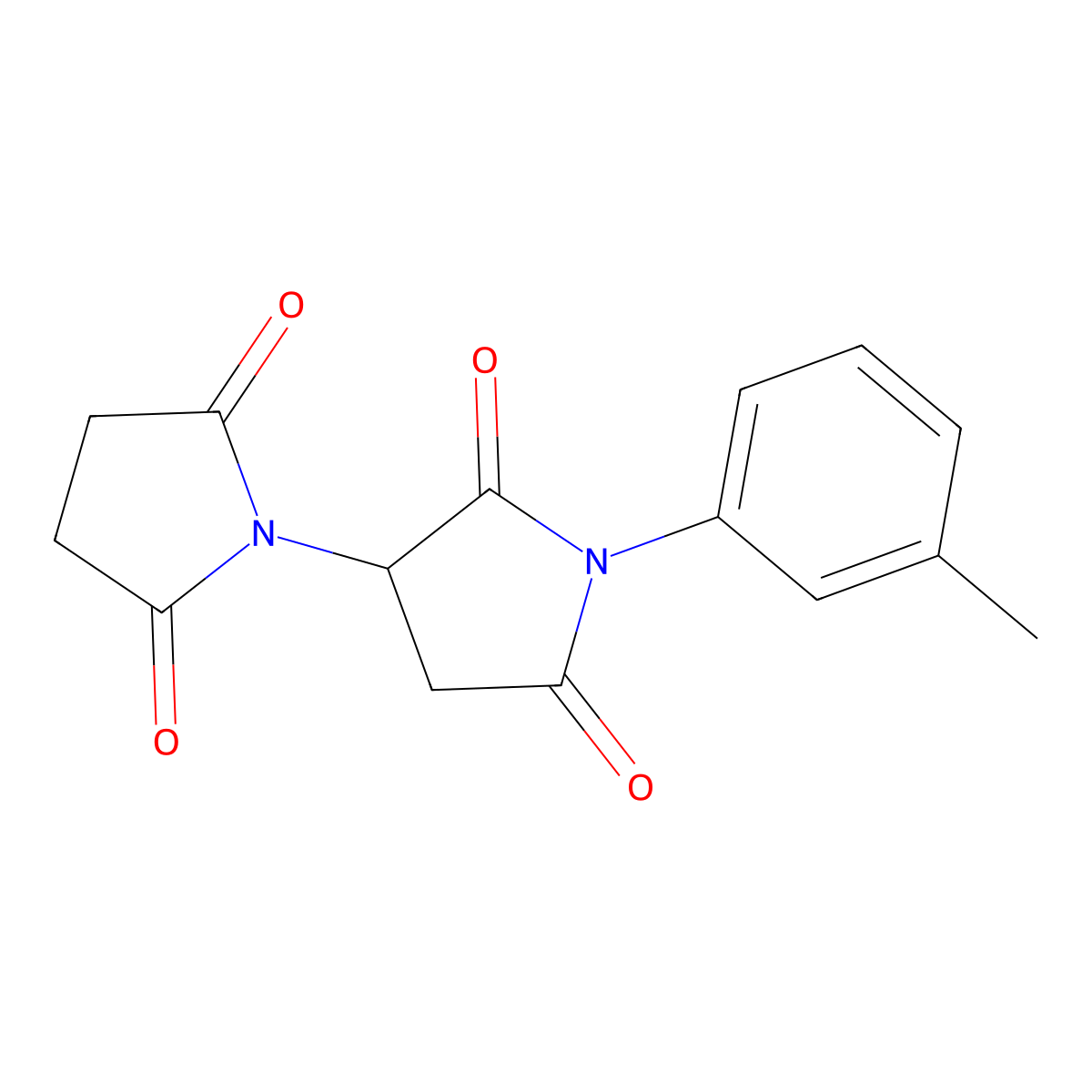 (1,3'-Bipyrrolidine)-2,2',5,5'-tetrone, 1'-(m-tolyl)- molecular structure, CAS 69557-05-7
