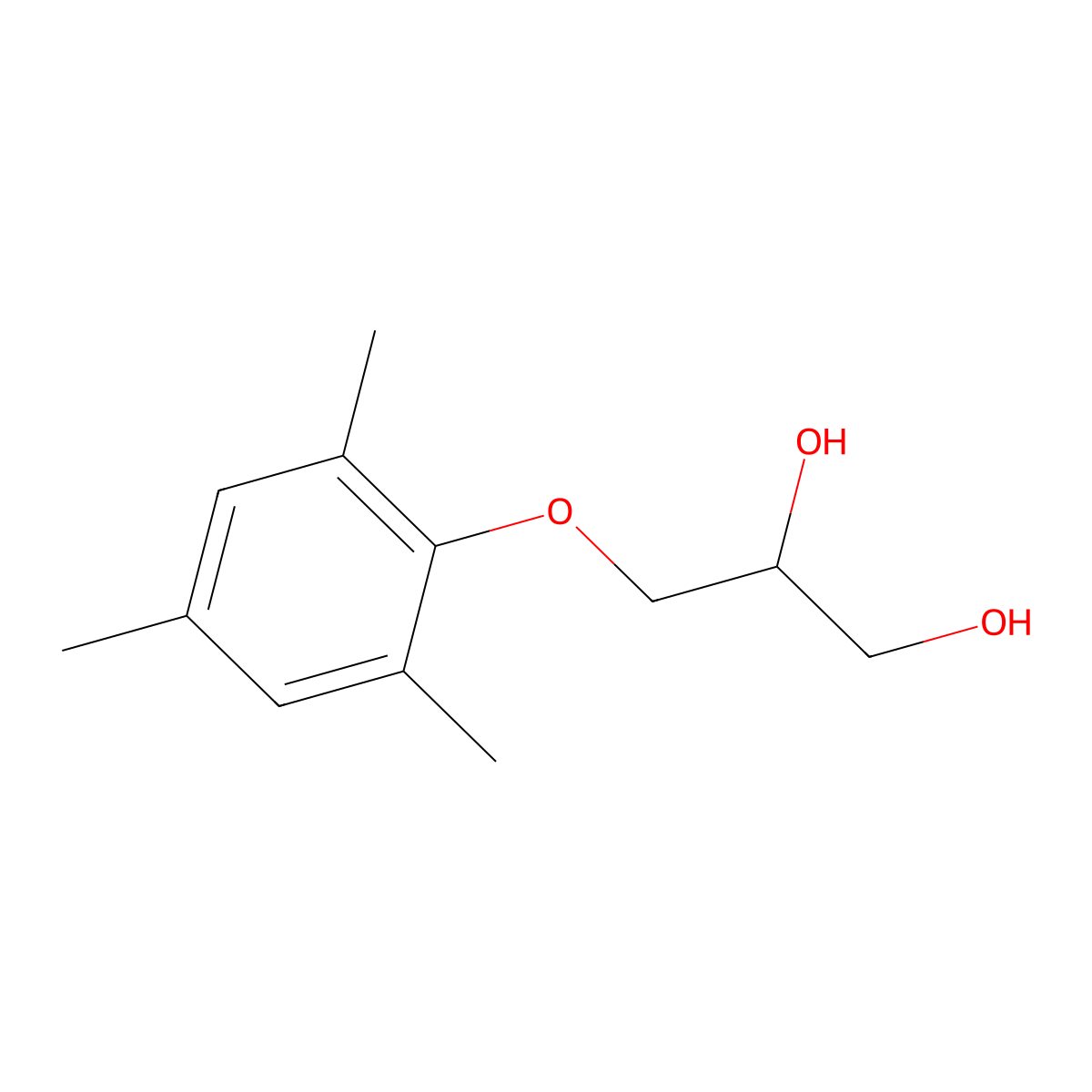 3-Mesityloxy-1,2-propanediol molecular structure, CAS 69557-50-2